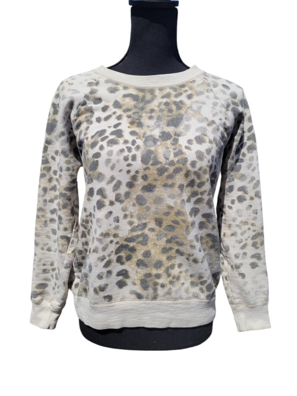 Isabel Etoile Marant Animal Print 100% Cotton French Terry Sweatshirt Women's M